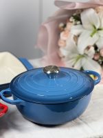 قابلمه چدن(داچ آون) طرح وک رنگ آبی