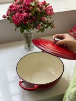 قابلمه چدن (داچ آون) طرح وک رنگ قرمز - Image 3