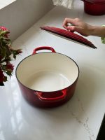 قابلمه چدن رنگ قرمز - Image 2