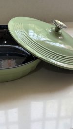داچ آون تابه (ارتفاع بلند)چدن سایز 28 سبز پاستیلی - تصویر 5